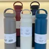 Copo Térmico de Aço Inoxidável de Grande Capacidade, Copo Térmico 304 com Elementos Japoneses, Copo de Água Portátil para Exterior com Alça