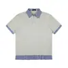 Camiseta tipo polo retro estilo académico japonés de dos piezas falsas con cuello camisero para verano, desplazamientos al aire libre y moda urbana, holgada, moderna, de marca