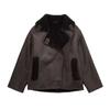 Jaqueta American Lamb Fur All-In-One para Mulheres 2023 Outono e Inverno Novo Espessado Quente Solto Lapela Jaqueta de Couro