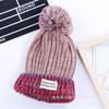 Gorro de Punto con Etiqueta de Amazon Acrílico Colorido Gorro de Punto Infantil Gorro de Invierno de Lana para Mujer