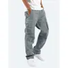Pantalones cargo de verano nuevos para hombre en stock, estación independiente europea y americana, comercio exterior, cordón, multibolsillos, casual, largos