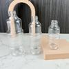 Venta directa de fábrica, botella de bambú de 120 ml, 250 ml y 380 ml, botella de doble sección, plástico PET, loción transparente, champú diario.