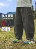 Calça Casual Scimitar de Algodão Puro para Meninos Europeus Outono 2026 Nova Roupa Infantil Crianças Bebê Criança Pequena Estilo Primavera Outono Calças