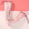 Zapatos Hanfu Originales de Primavera y Verano con Zapatos Acolchados de Traje Antiguo, Zapatos Bordados con Perlas, Zapatos Antiguos Mejorados Bordados de Hada
