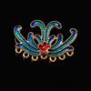Novo estilo chinês liga acessórios cloisonne óleo gota flor peça diy roupa headwear tassel acessórios material de conexão
