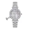 Marca Suíça Novo Popular no Xiaohongshu Relógio Feminino Cravejado de Diamantes Full-Diamond Pulseira de Aço Quartzo Relógio Feminino Madrepérola