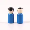 Juguetes de Graffiti Personalizados para Niños Niños y Niñas Figuras de Madera Pintadas a Mano Muñecas de Madera Coloridas Adornos Marioneta Decoración