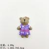 Oso de dibujos animados pintado oso navideño diy accesorios de resina belleza para teléfono móvil pegatina para refrigerador accesorios para el cabello accesorios de goma