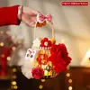 Linternas de Año Nuevo 2026, Linternas Terminadas Tejidas a Mano de Ratán y Bambú, Linternas de Palacio Brillantes de Estilo Antiguo, Accesorios para Fotografía Hanfu