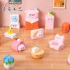 Micro Paisagem Desenho Animado Fofo Sobremesa Casa de Bebê Geladeira Urso Puff Pudim Porco Bolo Miau Círculo Doce Cadeira Casa Pequenos Enfeites