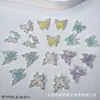 Pingente Charm Borboleta Iridescente Oco de Camada Dupla para Pulseira Colar de Miçangas Feito à Mão Acessórios de Material de Joalheria em Liga