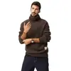 Otoño e Invierno Nuevo Tejido de Cuello Alto Grueso Pesado para Hombre Holgado Americano Retro Tejido Casual Ropa de Hombre