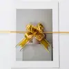 Guirlanda de Fita Cor Sólida Tule Borda Dourada Tinta Flor Puxada à Mão Decoração de Festa Casamento Quarto Carro de Casamento Escada Laço