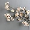 Flor de Pera de Galho Longo Tecido de Seda Floral Chinês Flor de Pera Simulada Decoração de Casa Suprimentos para Casamento Galho de Flor de Cerejeira Galho de Flor de Ameixa de Inverno