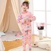 Conjunto de Roupa Íntima Térmica Infantil Outono e Inverno Novo Meninos e Meninas Roupas de Outono e Calças Forradas com Lã Espessas Roupas de Casa Infantis