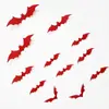 12 Adesivos de Parede de Morcego Pretos Adesivos 3D Decoração de Parede de Fundo para Casa Assombrada Sala de Fuga Aracnídeo de Terror Adesivos 3D