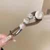 Grampo de Cabelo Torcido com Contas Gradientes Estilo Francês para Mulheres, Novo Design de Alta Qualidade para Penteados Presos na Parte de Trás da Cabeça, Acessório de Cabelo