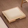 Cadeira Baixa Estilo Zen Japonês Bambu Rattan Cadeira Tatami Uso Doméstico Banquinho Baixo Cadeira de Varanda com Braços Cadeira com Encosto para Beber Chá