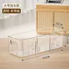Caja de Almacenamiento Clasificadora de Escritorio Estilo Japonés Cajón de Gran Capacidad Transparente Caja Organizadora de Cocina Caja de Almacenamiento para Gabinete Venta al por Mayor