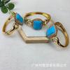 Pulsera turquesa nueva pulsera turquesa nueva retención de color galvanoplastia punto hecho a mano diamante artesanía recursos transfronterizos recomendar