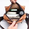 Bolsa de ombro masculina de negócios transfronteiriça, grande capacidade, resistente ao desgaste, bolsa transversal de PU, multifuncional, repelente de água, pequena bolsa para comércio exterior