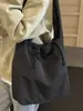 Bolso de Lona Casual de Gran Capacidad para Mujer 2026 Nuevo de Moda Bolso de Hombro Único Bolso Tote de Color Sólido para Estudiante Universitario