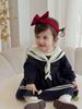 Vestido de Estilo Preppy para Niñas, Diseño en Lado Izquierdo y Derecho, Moda de Otoño para Bebés, Vestido con Solapa Estilo Coreano, Vestido de Princesa para Niños, Moderno