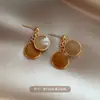 Aretes redondos atmosféricos estilo Maillard, nuevo modelo popular 2026, aretes vintage de alta gama únicos para mujer