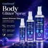 Spray de Brillo KineShineX para Ambiente de Fiesta, Spray Iluminador de Brillo para Rostro, Cuerpo, Clavícula y Cabello
