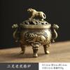Nuevo Chinoiserie Aleación de Cobre Calabaza Abanico Dragón y Fénix Horno Placa Pipa Quemador de Incienso Tabletas de Aromaterapia Xiaoxiangyun Incienso de Sándalo