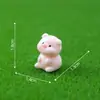 Paisaje en miniatura, cerdito regordete lindo y brillante, adorables accesorios de decoración DIY, coche en miniatura u adornos de escritorio