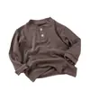 Camiseta de Manga Larga de Modal para Niños Suave y Cómoda para Niños Medianos a Grandes Ropa de Uso Diario Estilo Básico Otoño para Niños