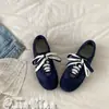 Promoção Quente 2026 Outono Nova Chegada Nicho Retro Ballet Sapatos de Treino Alemães Feminino ins Tendência Solado Macio Confortável Cadarço Color Blocking