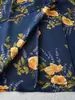Vestido de verano para mujer estilo europeo y americano 2022 nuevo vintage con tirantes florales naranjas 1120