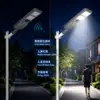 Luminária de rua solar integrada transfronteiriça, projeto de luminária de rua de alta potência alimentada por sensor para exterior, luz de jardim solar ultrabrilhante
