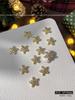 Enfeites de unha de floco de neve de natal, liga de ouro e prata, diamante, luz de flash requintada, ornamentos de armadura de luxo para uso no atacado