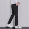 Calças Casuais Novas de Primavera e Outono 2025 Moda Masculina Mais Fácil de Combinar Calças Sociais Outono Meia-Idade Stretch Slim Calças de Perna Reta