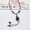 Colar de contas de cerâmica colorida Moda Retro Novo Estilo Chinês Personalidade Colar Longo Camada Dupla Colar Colar Avançado Atacado