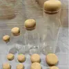 Tapón de barril de tubo de vidrio grande, mediano y pequeño Cilindro de corcho Frasco de vidrio con corcho Tubo de vidrio con corcho Corcho tipo T