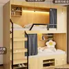 Hotel Cápsula Cama Litera Hostal B&B Cama Doble Cama de Apartamento Cama de Dormitorio Estudiantil Cama Litera de Madera Maciza Hotel de eSports