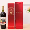Caja de Papel para Embalaje de Vino Tinto de una y dos Botellas de Moda Set de Caja de Vino Caja de Vino de Papel Portátil Botella de Vino
