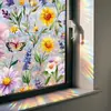 Nuevo Verano Transfronterizo Flores de Margarita Dormitorio Anticolisión de Pájaros Atrapasol para Ventana Película de Color Adhesiva Estática Pegatina de Vidrio