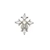 Arete de titanio F136 en forma de cruz, arete para cartílago de la oreja, titanio G23 con incrustación de diamante, cabeza de repuesto para accesorio de piercing con cuerpo finamente tallado