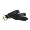 Cinto Feminino Couro Genuíno Couro Preto Simples All-Match Cinto Coreano Feminino Decorativo Moda Casual Cinto Jeans