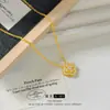 Conoce el Collar de Trébol de Cuatro Hojas Lucky Dorado Arena para Mujer Extraíble Un Estilo Cuatro Formas de Usar Cadena Colarbone de Gama Alta Duradera