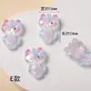 Acessórios de Resina DIY Desenho Animado Lantejoulas Rosa Gatinho Artesanal Cola de Chantilly Grampo de Cabelo Capa de Celular Adesivos que Brilham no Escuro