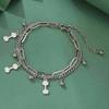 Pulsera de Acero de Titanio de Corte Caliente Transfronteriza Hexágono Brillante Colgante Mancuerna Pulsera Sencilla de Acero Inoxidable de Moda