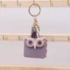 Novo Estilo Ins Desenho Animado Criativo Camada Dupla Couro Coruja com Franja Porta-moedas Bolsa para Fone de Ouvido Bluetooth Acessórios para Pendurar