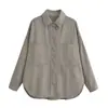 20262026 Jaqueta Camisa Jeans Lavada Casual Urbana Feminina Europeia e Americana Cruzada Primavera e Outono