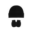 Comercio Exterior Más Vendido Gorro de Punto Acanalado de Color Sólido para Bebé con Dobladillo Gorro de Poner Juego de Manoplas Anti-Rayaduras Gorro Lindo para Bebé Recién Nacido